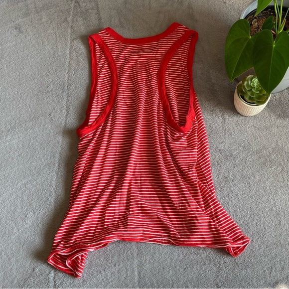 Aerie red and white striped tanktop size small - Picture 2 of 3